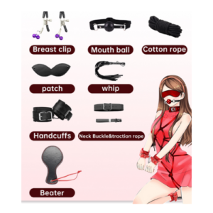 ORIGINAL BDSM BONDAGE SEX TOY KIT (BLACK)