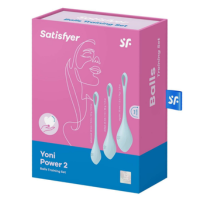SATISFYER - YONI POWER 2 SILICONE KEGEL BALLS TRAINING SET (LIGHT BLUE)